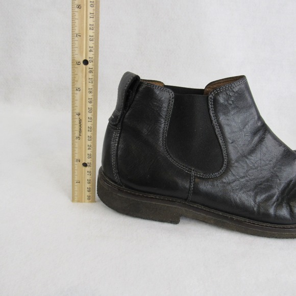 JOHNSTON MURPHY BLACK LEATHER CHELSEA BOOTS Mens 12 M main image 4